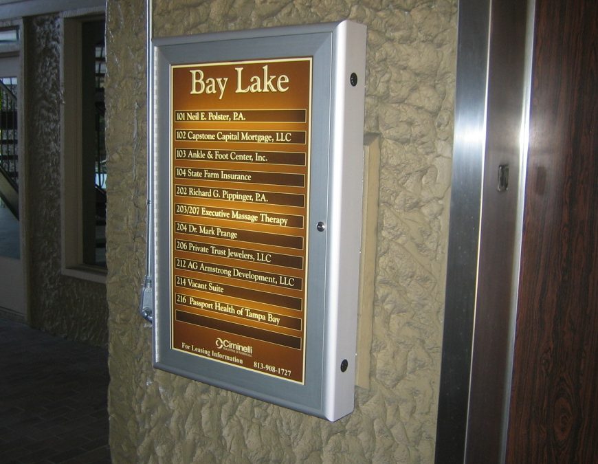Tampa, FL- Indoor Lobby Sign Ideas that Welcome, Inform & Direct