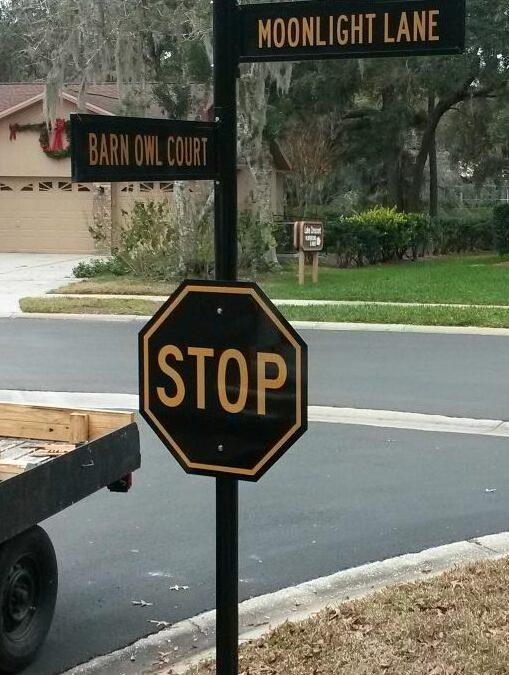 Decorative Street Sign Units Enhance Port Richey, FL Community