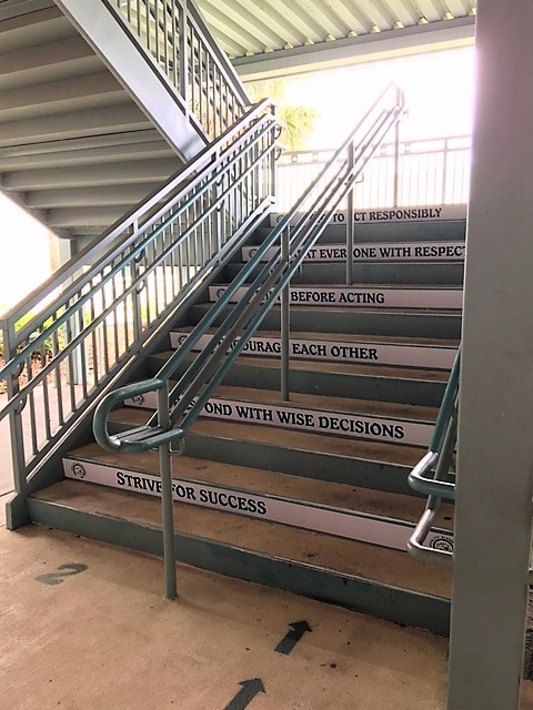 Tampa Bay Schools Step Up with Outdoor Stair Floor Graphics