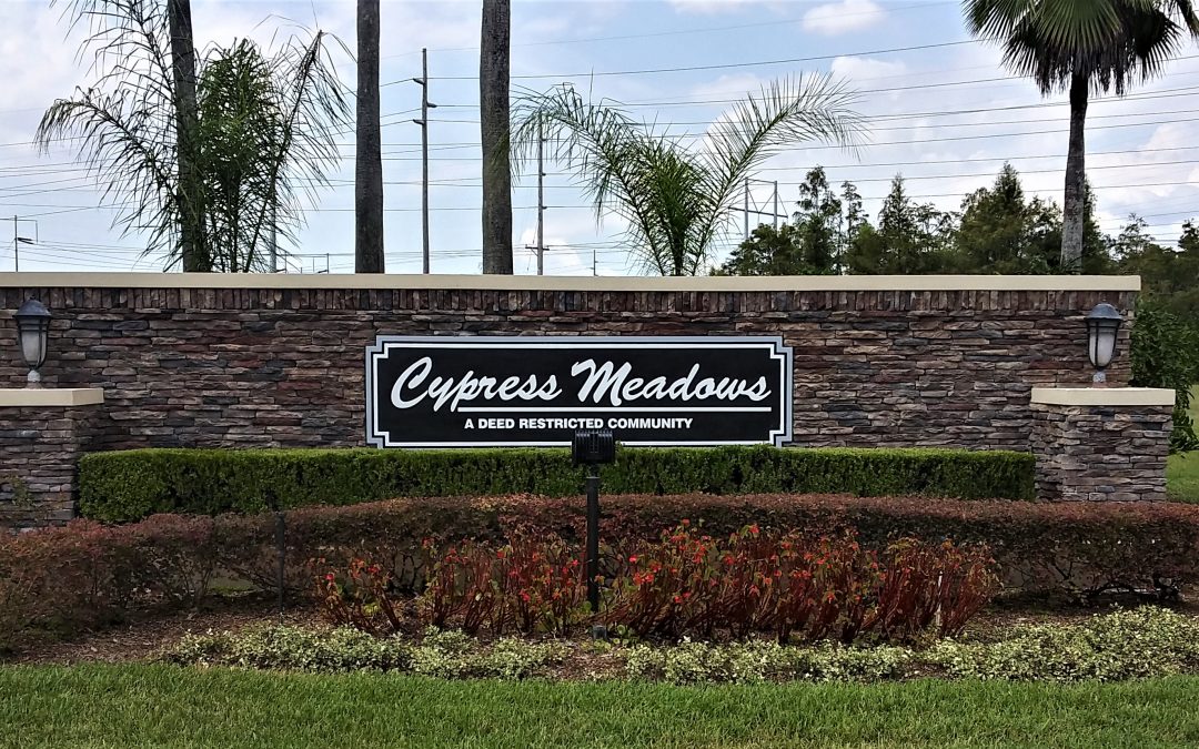 Tampa, Fl- Sandblasted Residential HOA Outdoor Monument Sign